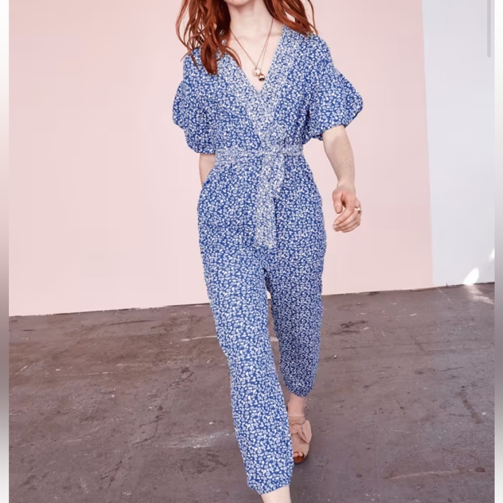 Ulla Johnson Reiko Blue Floral Jumpsuit 💙